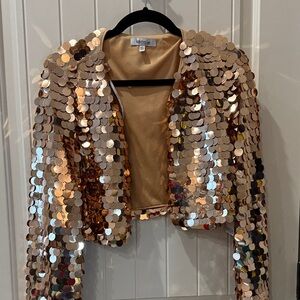 Kensie Women's Gold Sequin Blazer